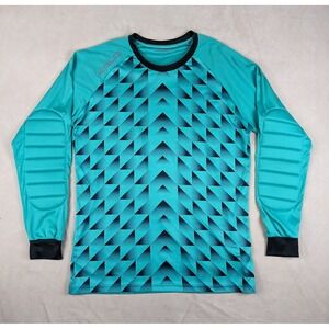 Kalci Soccer Large Goalie Goalkeeper Jersey‎ Padded Elbow Geometric Stretch